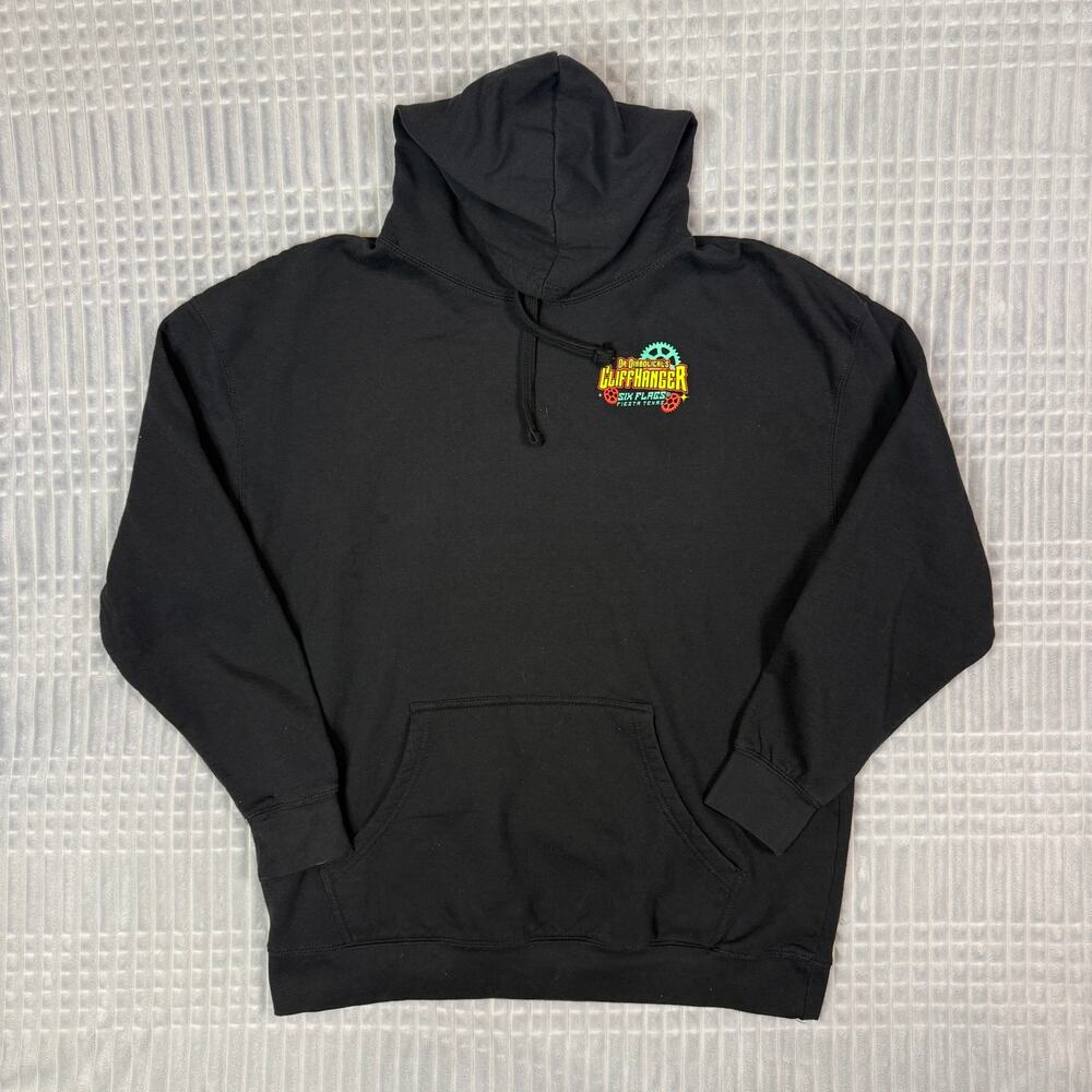 Six Flags Dr Diabolical Cliffhanger Roller Coaster Sweatshirt Hoodie  Mens XL